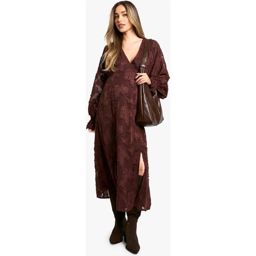 Vestito longuette Premaman a maniche lunghe morbido effetto bruciato - boohoo - Modalova