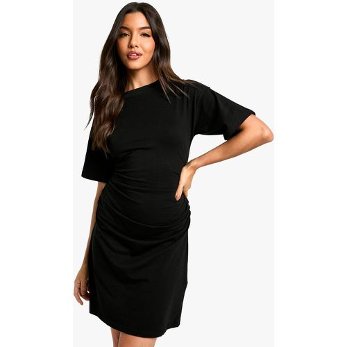 Vestido Camiseta Mini Con Lateral Fruncido - boohoo - Modalova