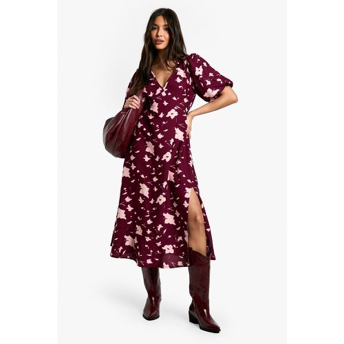 Vestito longuette con stampa a fiori sfocati - boohoo - Modalova