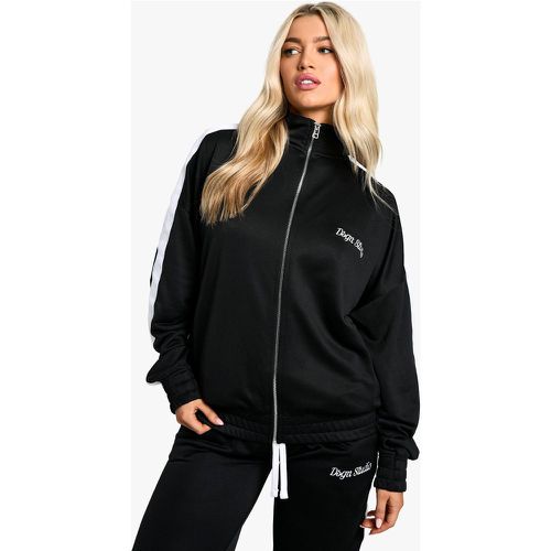 Giacca da corsa oversize Dsgn Studio in tricot con zip - boohoo - Modalova