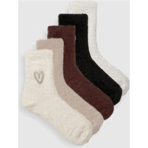 Pack De 5 Pares De Calcetines Suaves Con Bordado De Corazón - boohoo - Modalova