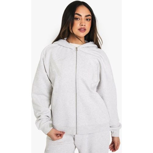 Sudadera Oversize Con Capucha, Cremallera Y Bordado Ny - boohoo - Modalova