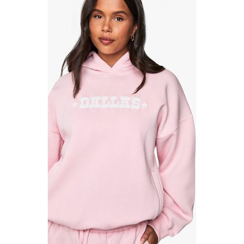 Sudadera Oversize Con Capucha Y Estampado De Dallas En Relieve - boohoo - Modalova
