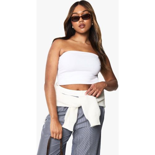 Top Plus Largo Palabra De Honor Basics De - boohoo - Modalova