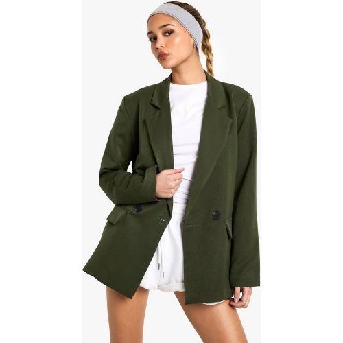 Blazer sartoriale oversize in mélange - boohoo - Modalova