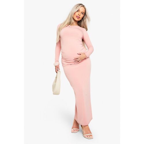 Vestido Premamá Maxi Con Nudo - boohoo - Modalova