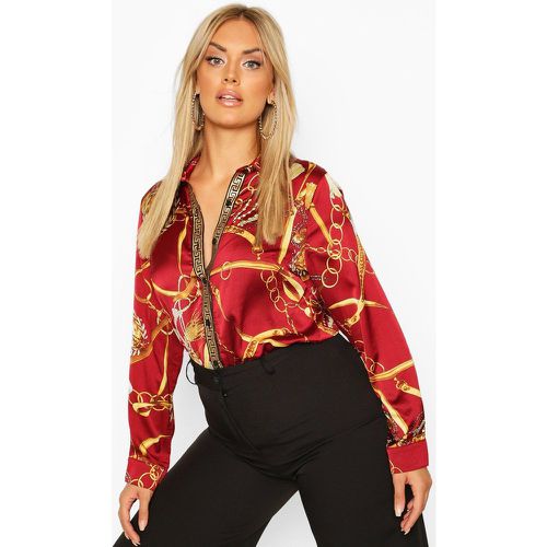 Camisa Plus Con Estampado De Cadena - boohoo - Modalova