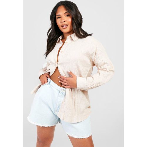Camicia Plus Size oversize increspata - boohoo - Modalova