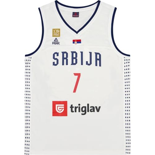 FIBA Serbia Bogdan Bogdanović Jersey, bianco - Peak - Modalova