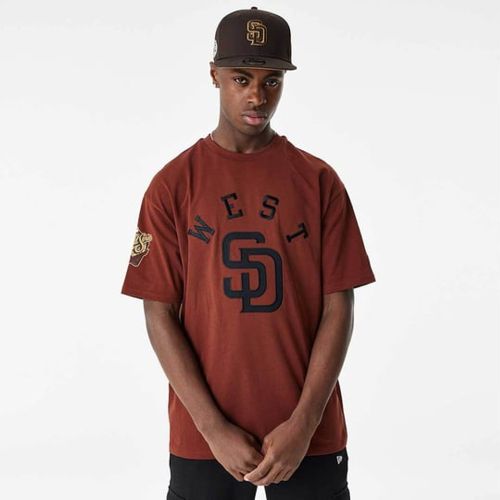 MLB San Diego P. Oversized T-shirt Marrone - new era - Modalova