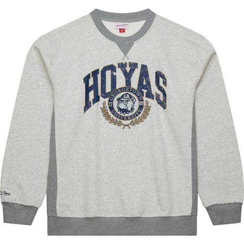 Ncaa Georgetown Hoyas Premium Fleece Felpa Grigio - Mitchell And Ness - Modalova