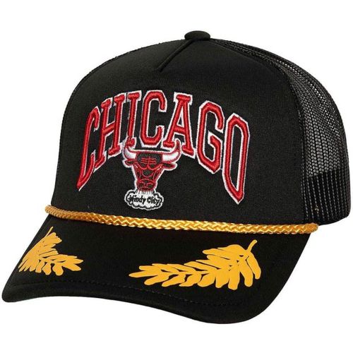 Chicago Bulls NBA Cb Leaf T S Cap Schwarz Cappello Nero - Mitchell And Ness - Modalova