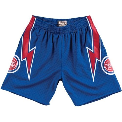 NBA Detriot P Pantaloncini Blu - Mitchell And Ness - Modalova