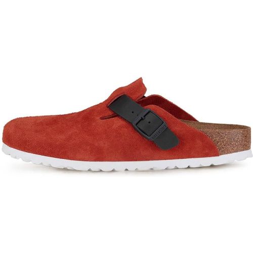 Bostsuede Leather Ciabatte Rosso - Birkenstock - Modalova