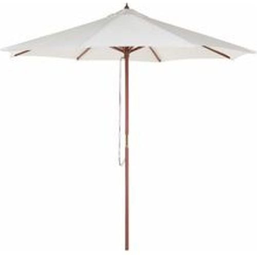 Sonnenschirm Beige Polyester/Birkenholz ⌀ 270 cm Terrasse Balkon Garten - BELIANI - Modalova