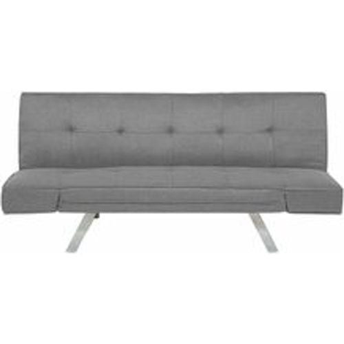 Sofa Grau Polsterbezug 3-Sitzer Schlaffunktion Minimalistisch Modern Wohnzimmer - BELIANI - Modalova