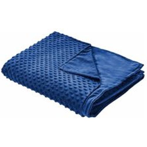 Bezug für Gewichtsdecken Marineblau Minky-Stoffbezug 100 x 150 cm Flauschig Strukturiert Modern Ersatzbezug Therapiedeckenbezug mit - BELIANI - Modalova