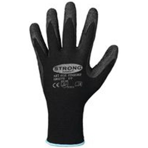 Handschuhe Finegrip Gr.9 schwarz Nylon mit Schrumpf-Latex e - Stronghand - Modalova