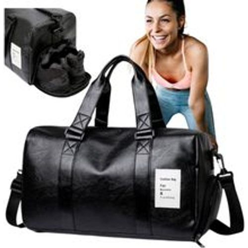 Leder-Reisetasche für das Fitnessstudio – schwarz - Fashion24 DE - Modalova