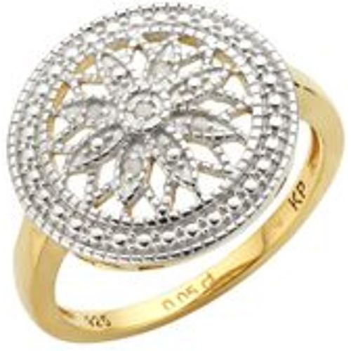 Ring 925 Silber vergoldet Diamant 0,05ct - Diamonds by Ellen K. - Modalova
