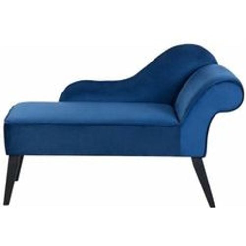 Chaiselongue Rechtsseitig Dunkelblau Samtstoff Modern - BELIANI - Modalova