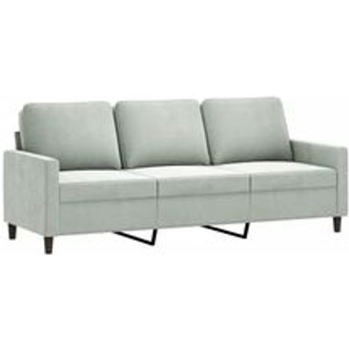 Sitzer-Sofa Hellgrau 180 cm Samt - VIDAXL - Modalova