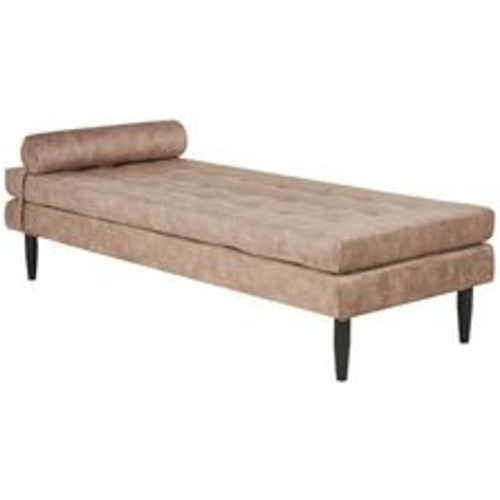 Chaiselongue Taupe Samtbezug Gesteppt mit Kissen Metallgestell Modernes Design Liegesessel Relaxliege für Wohnzimmer Schlafzimmer Indoor - BELIANI - Modalova