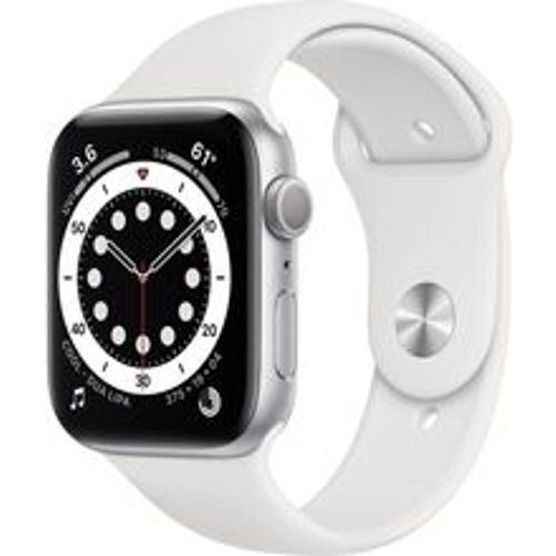 Watch Series 6 (2020) GPS 44 mm - Aluminium Silber - Sportarmband Weiß - Apple - Modalova