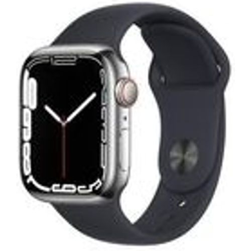 Watch Series 6 (2020) GPS + Cellular 44 mm - Rostfreier Stahl Silber - Sportarmband Schwarz - Apple - Modalova