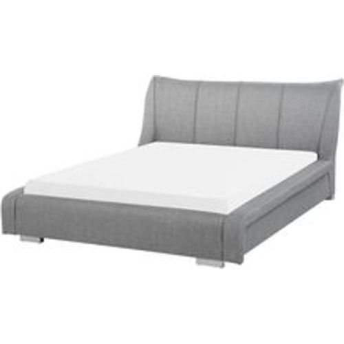 Wasserbett Grau Polsterbezug 140 x 200 cm Schlafzimmer - BELIANI - Modalova