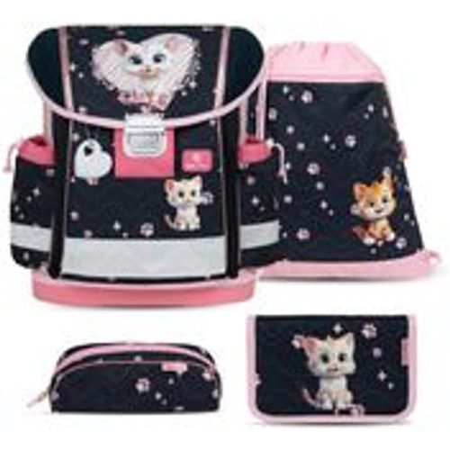 Rucksack ergonomisches Schulranzen-Set 4-Teile "Cute Kitten" Brustgurt - Belmil - Modalova