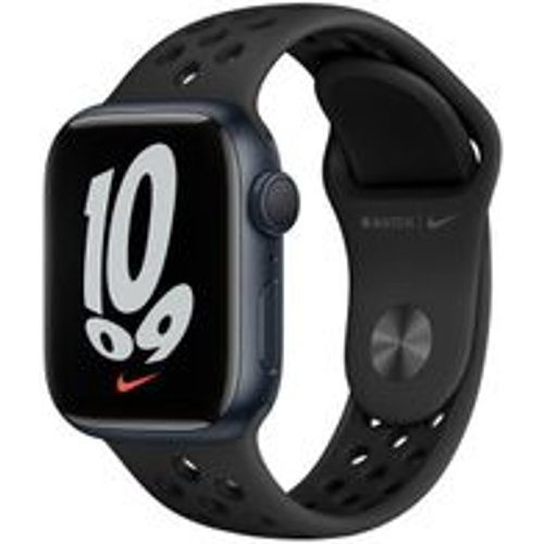 Watch Series 7 (2021) GPS 41 mm - Aluminium Mitternacht - Nike Sportarmband Schwarz - Apple - Modalova