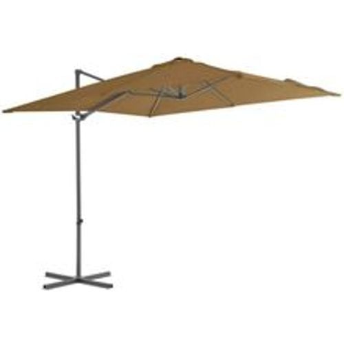 Ampelschirm mit Stahl-Mast 250x250 cm Taupe - VIDAXL - Modalova