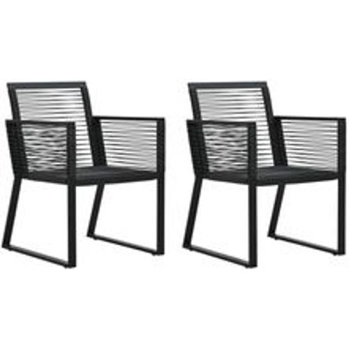 Gartenstühle 2 Stk. Schwarz pvc Rattan vidaXL - Fashion24 DE - Modalova