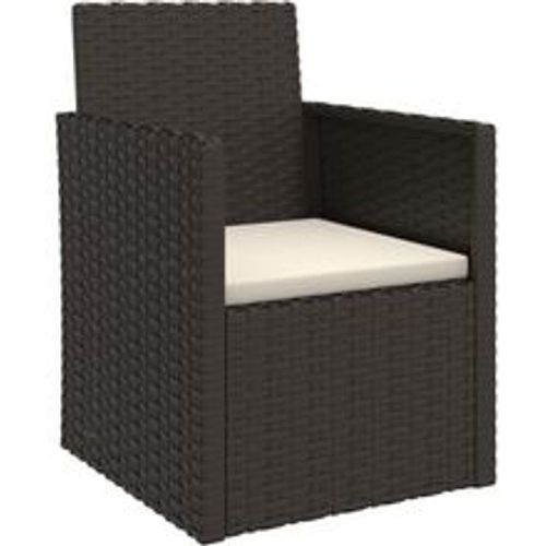 Gartensessel mit Kissen Schwarz Poly Rattan - VIDAXL - Modalova