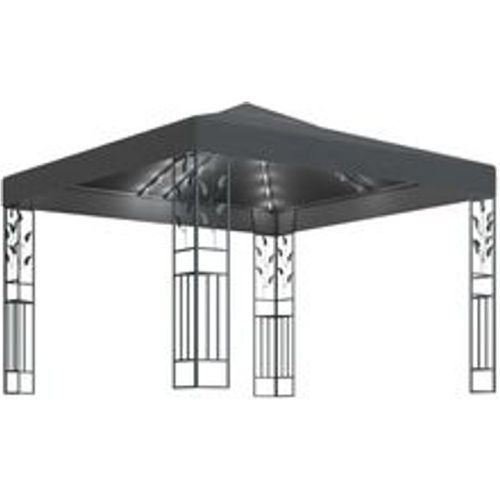 Pavillon mit LED-Lichterkette 3x3 m Anthrazit - VIDAXL - Modalova