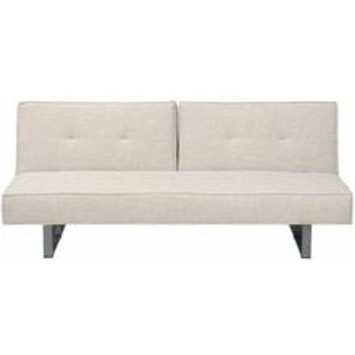 Sofa Hellbeige Polsterbezug 3-Sitzer Schlaffunktion Minimalistisch Wohnzimmer - BELIANI - Modalova