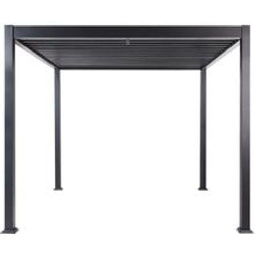 Garten Pergola Schwarz Aluminium mit Lamellendach Freistehend Wasserdicht Quadratisch Sonnenschutz Gartenausstattung Garten Terrasse - BELIANI - Modalova