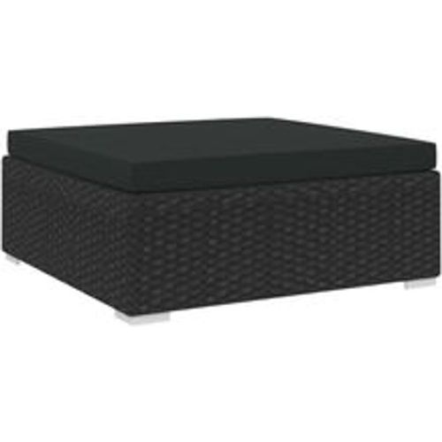 Modular-Fußhocker 1 Stk. mit Kissen Poly-Rattan Schwarz - VIDAXL - Modalova