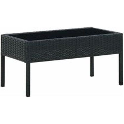 Gartentisch Schwarz 75x40x37 cm Poly Rattan - VIDAXL - Modalova