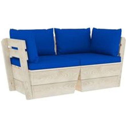 Garten-Palettensofa 2-Sitzer mit Kissen Fichtenholz - VIDAXL - Modalova