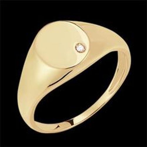 Edenly Ring DÃ¤mmerschein - Siegelring Achilles - 9 Karat Gelbgold und Diamant - Fashion24 DE - Modalova