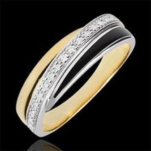 Edenly Ring Saturn Diamant - Schwarzer Lack und Diamanten - 18 Karat - Fashion24 DE - Modalova