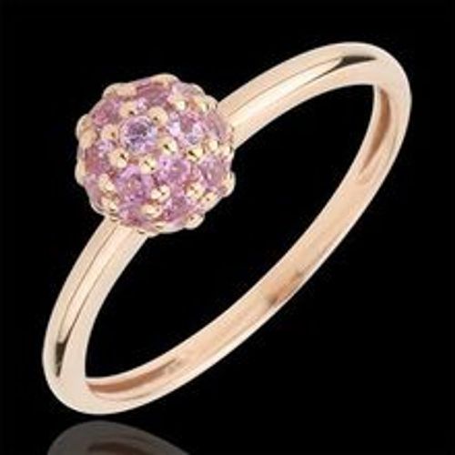 Edenly Ring Paradiesvogel - Kugel - RosÃ©gold und rosa Saphir - Fashion24 DE - Modalova