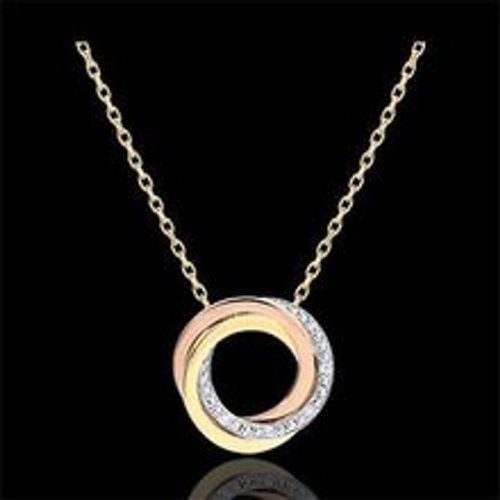 Edenly Collier Saturn - Tricolor - Diamanten - 9 Karat - Fashion24 DE - Modalova