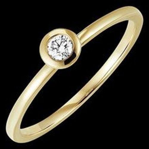 Edenly Ring FraÃ®cheur - Rund - 18 Karat Gelbgold mit Diamant - Fashion24 DE - Modalova