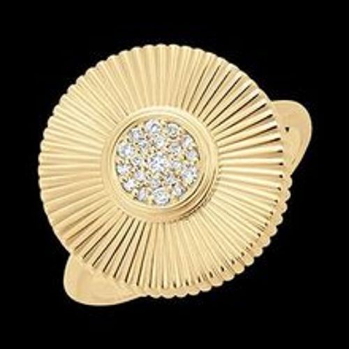 Edenly Ring Frische - Sol - 18 Karat Gelbgold und Diamanten - Fashion24 DE - Modalova