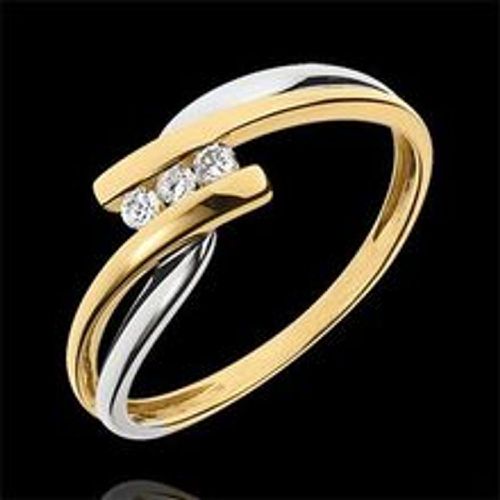 Edenly Trilogie Ring Kostbarer Kokon - Tango - WeiÃŸ-und Gelbgold - 3 Diamanten - Fashion24 DE - Modalova