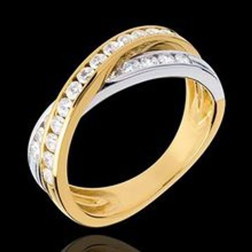 Edenly Ring Ellipse in Weiss- und Gelbgold - 0.6 Karat - 23 Diamanten - Fashion24 DE - Modalova