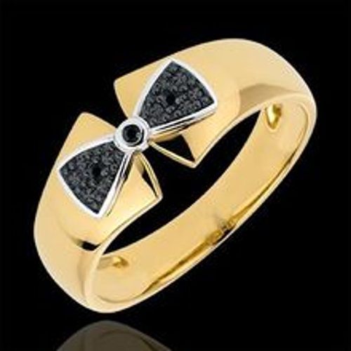 Edenly Ring Schleife Amelia in Gelbgold mit schwarzen Diamanten - Fashion24 DE - Modalova